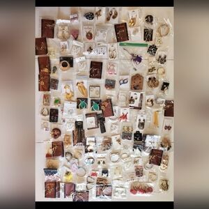 100+ Huge Various Piece/Pair Of Jewelry Mostly Earrings All New Most With Tags